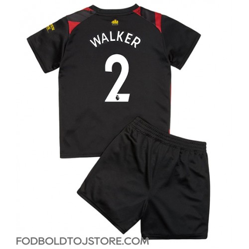 Manchester City Kyle Walker #2 Udebanesæt Børn 2022-23 Kortærmet (+ Korte bukser)